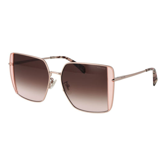 Sunglasses by Police for women in metal rose-gold features an ethereal full-rim square frame design with rose-gold coloured frame frames and gradient category-3-dark-tint lens for a ethereal finish.