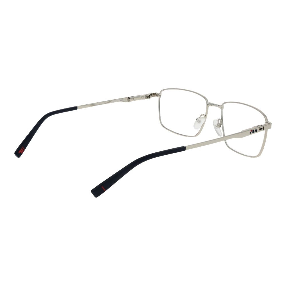 Eyeglasses Frames by Fila for men in stainless steel silver showcases a refined full-frame frame design with a refined silver coloured frame finish for a refined and sophisticated look.