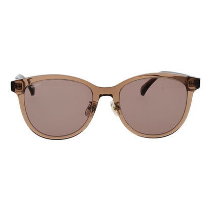 Sunglasses by Max Mara for women in acetate and brown featuring an stylish butterfly full-rim frame design with a sophisticated brown coloured frame finish and high-performance non-polarized category-2-medium-tint lens.