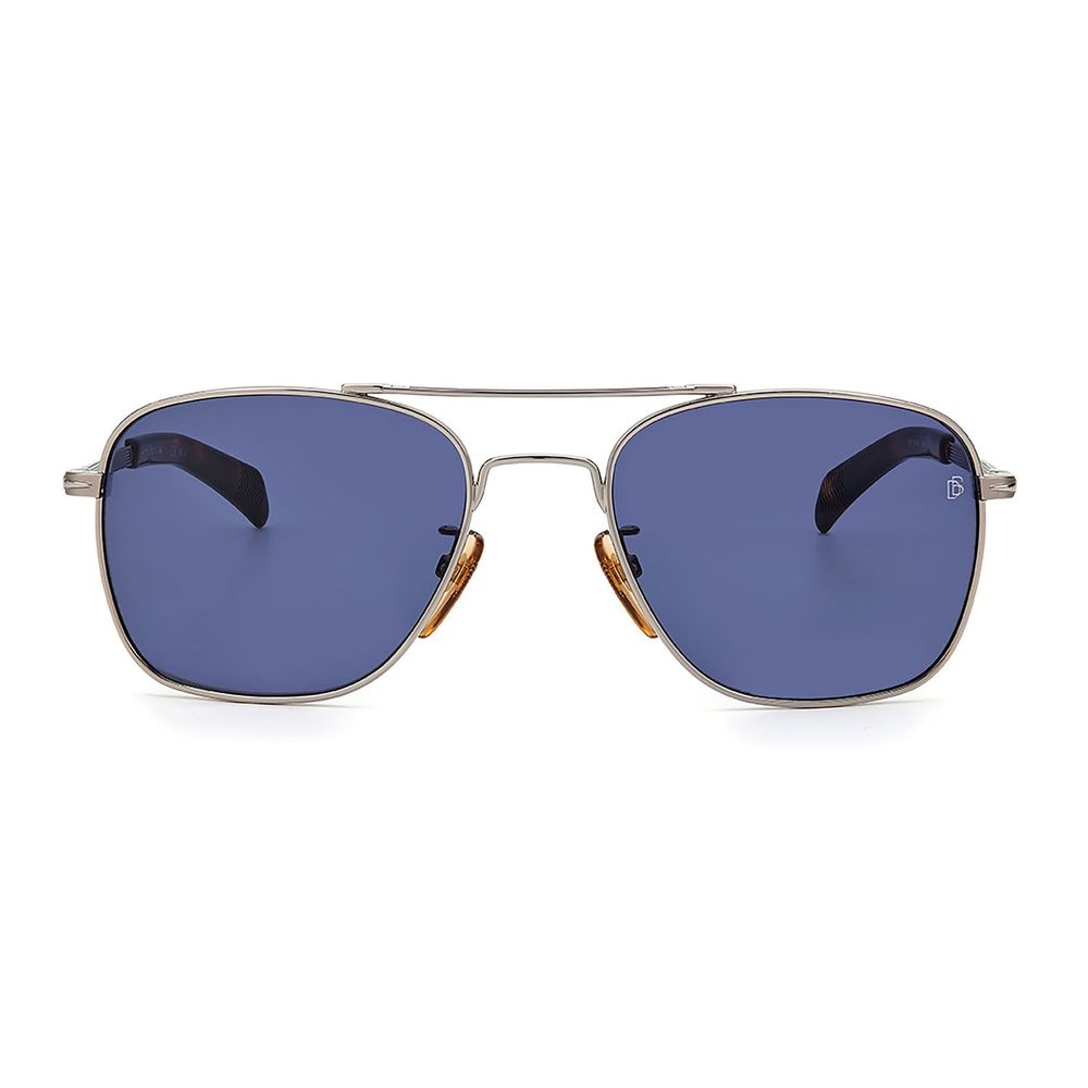 Sunglasses by David Beckham for men in gray features an ethereal full-rim square frame design with gunmetal coloured frame frames and non-polarized category-3-dark-tint lens for a ethereal finish.