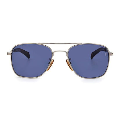 Sunglasses by David Beckham for men in gray features an ethereal full-rim square frame design with gunmetal coloured frame frames and non-polarized category-3-dark-tint lens for a ethereal finish.