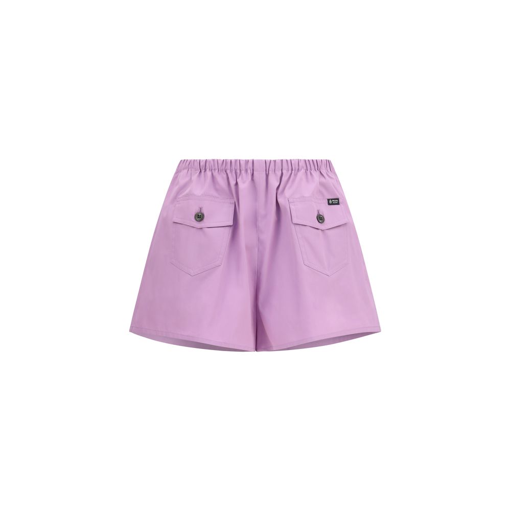 Prada Purple Cotton Bermuda Shorts