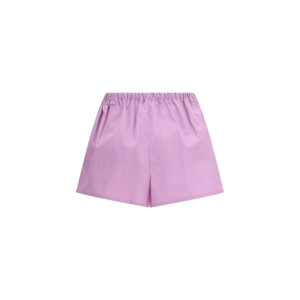 Prada Purple Cotton Bermuda Shorts