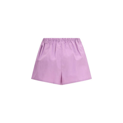 Prada Purple Cotton Bermuda Shorts