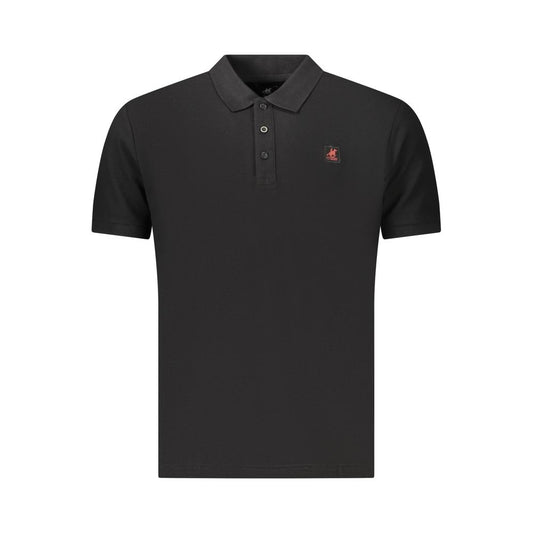 Polo Shirt by U.S. Grand Polo for men in cotton black presents a sleek silhouette, featuring a refined and for a sleek finish.
