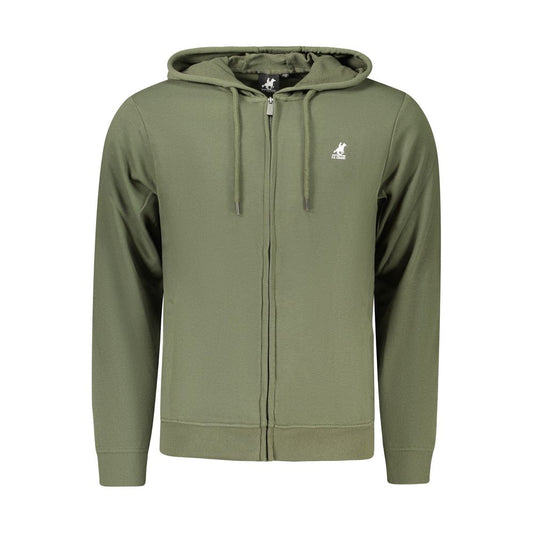 Hooded Sweatshirt Hoodie by U.S. Grand Polo for men in cotton polyester green & print features a authentic silhouette, showcasing a sophisticated hooded neckline and authentic detail for a refined finish.