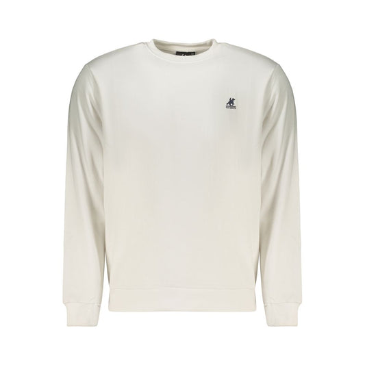 Sweatshirt by U.S. Grand Polo for men in cotton polyester white & print showcases a slouchy chic silhouette, artfully detailed with a slouchy chic crew neckline and for a slouchy chic finish.