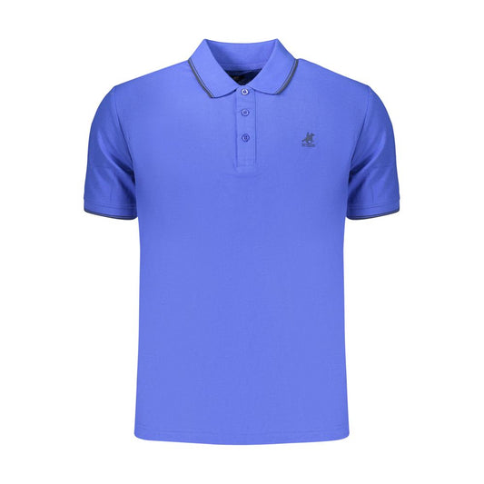 Polo Shirt by U.S. Grand Polo for men in cotton blue & signature presents a sleek silhouette, featuring a refined and for a sleek finish.