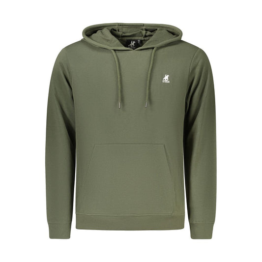 Hooded Sweatshirt Hoodie by U.S. Grand Polo for men in cotton polyester green & print features an luminous silhouette, showcasing a sophisticated hooded neckline and for a truly luminous look.