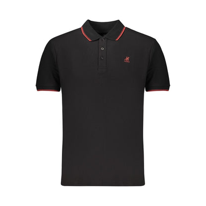 U.S. Grand Polo Black Cotton Men Polo