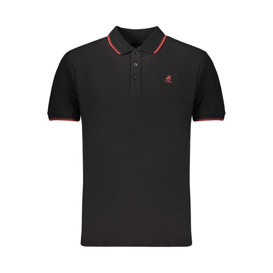 Polo Shirt by U.S. Grand Polo for men in cotton black presents a crisp silhouette, artfully detailed with a crisp and crisp .