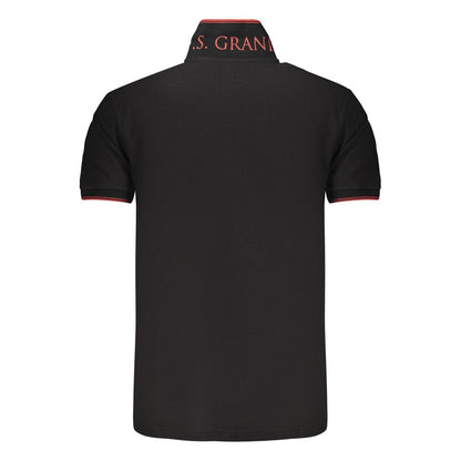 U.S. Grand Polo Black Cotton Men Polo
