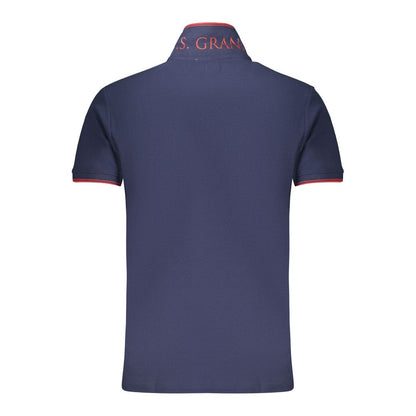 U.S. Grand Polo Blue Cotton Men's Polo