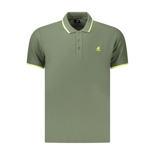 Polo Shirt by U.S. Grand Polo for men in cotton green & print showcases a enviable silhouette, featuring a refined and for a enviable finish.