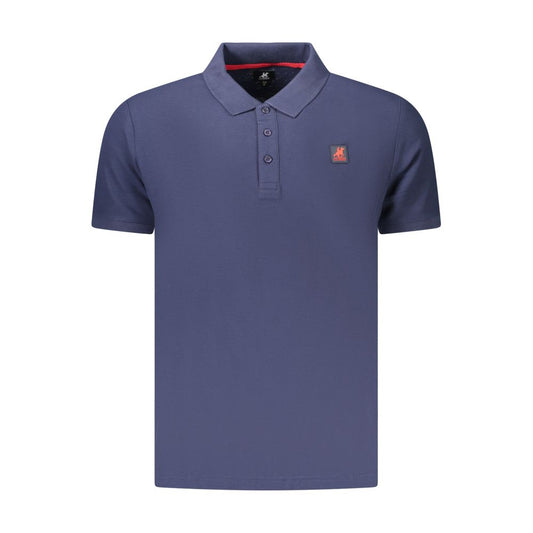 Polo Shirt by U.S. Grand Polo for men in cotton blue features a eye catching silhouette, showcasing a refined and for a eye catching finish.