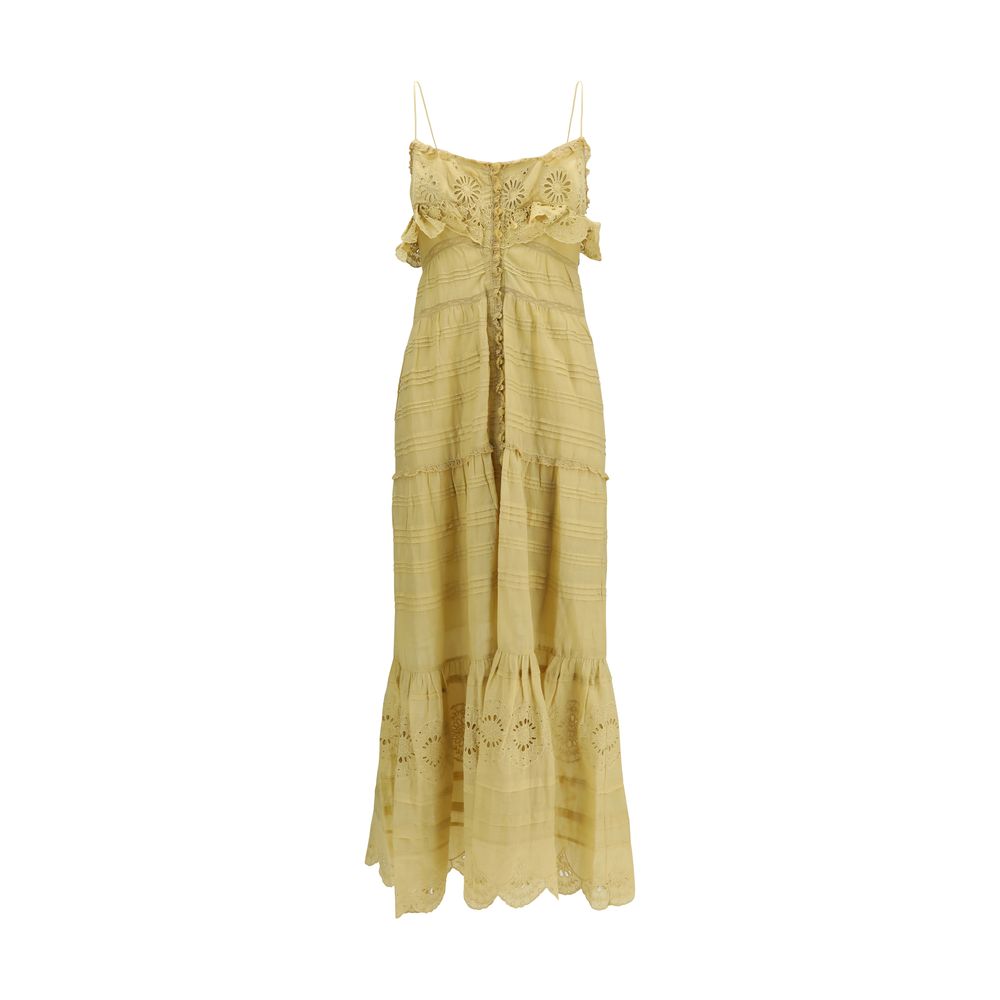 Marant Etoile Beige Cotton Casual Dress