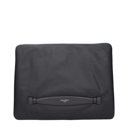 Dolce & Gabbana Gray Fabric Clutch Bag