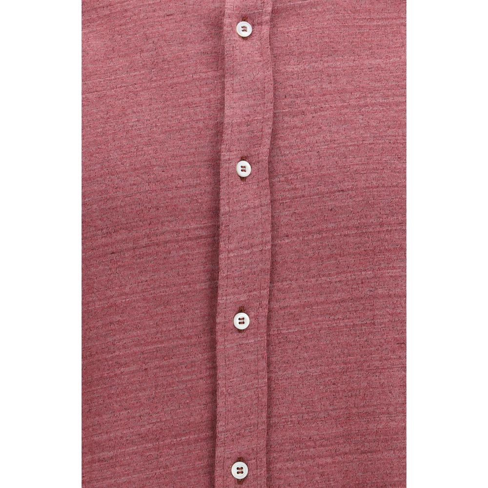 Shirt by Brunello Cucinelli for men in linen & cotton multicolor presents a discerning silhouette, showcasing a sophisticated and for a truly discerning finish.