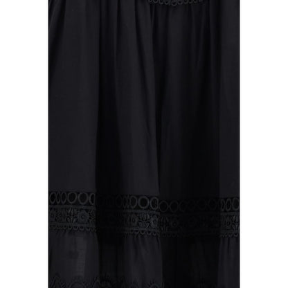 Charo Ruiz Black Cotton Casual Dress