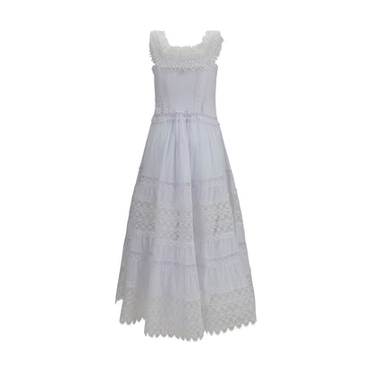 Charo Ruiz White Cotton Casual Dress