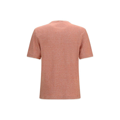 Brunello Cucinelli Orange Cotton T-Shirt