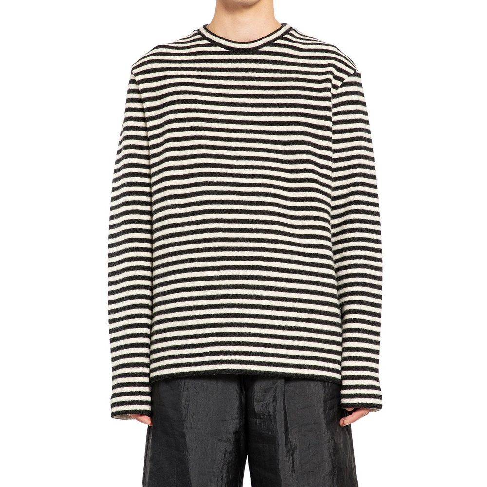 Jil Sander White Wool Long Sleeve T-Shirt
