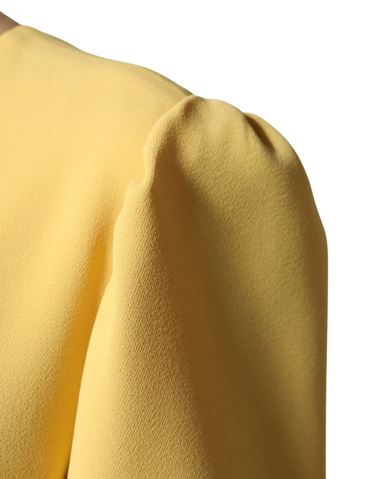 Dolce & Gabbana Women's Wrap Cocktail Short-Sleeve Crew Neck Viscose Silk Midi Short Mini Dress - Yellow