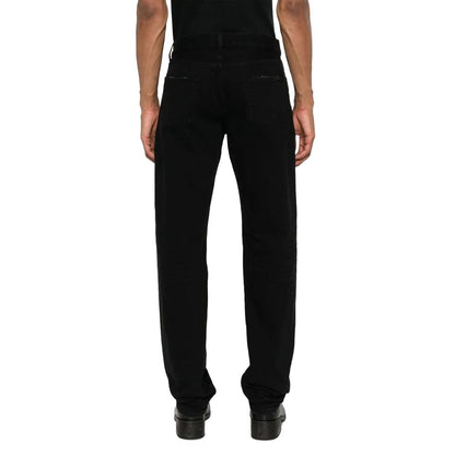 Saint Laurent Black Cotton Relaxed Fit Jeans