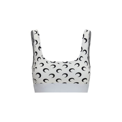 Marine Serre White Polyamide Sport Bra