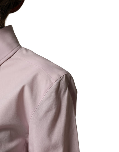 Dolce & Gabbana 501 Women's Long-Sleeve Stretch Cotton Polo Shirt - Pink