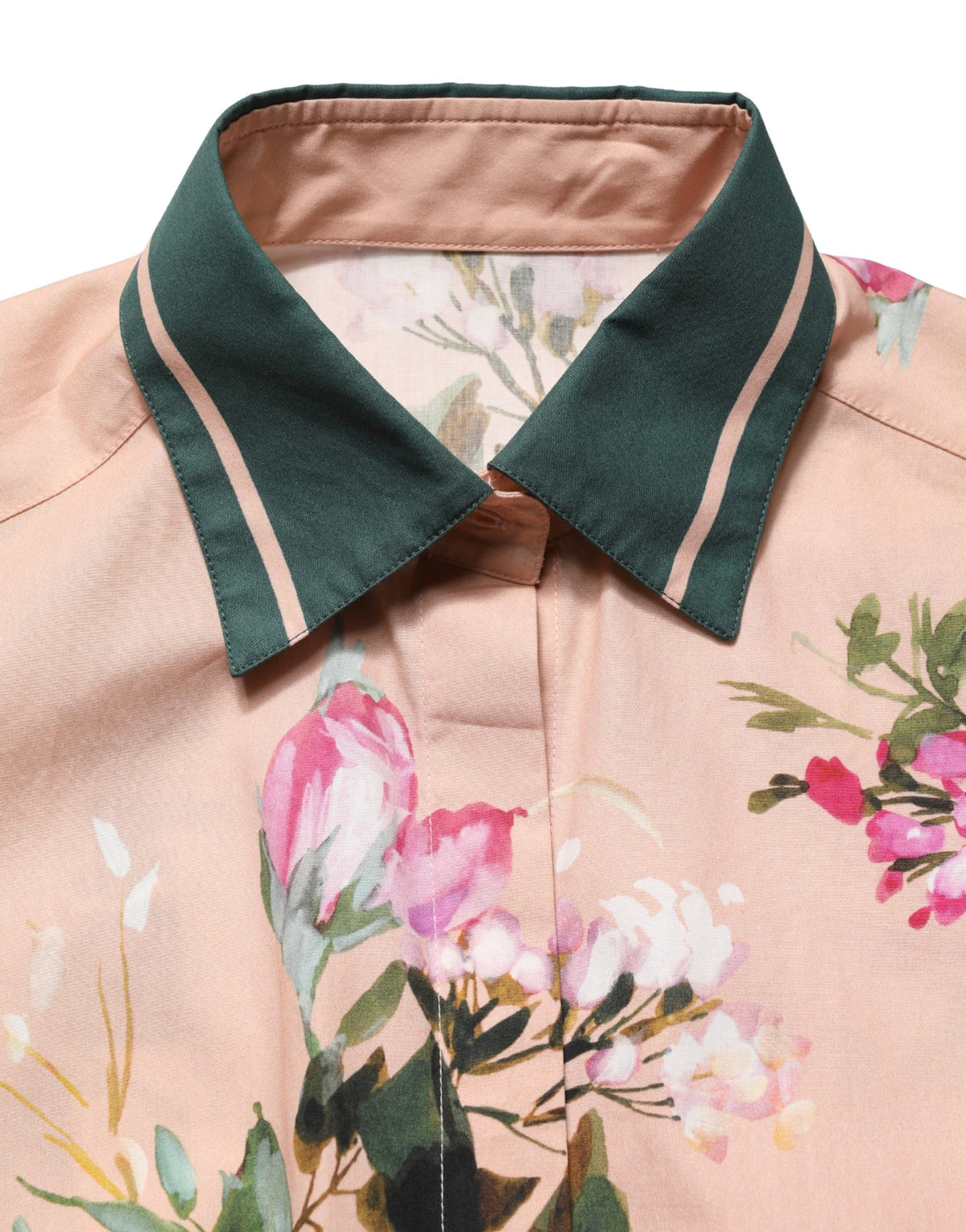 Dolce & Gabbana Women's Long-Sleeve Cotton Blouse - Pink Floral Print