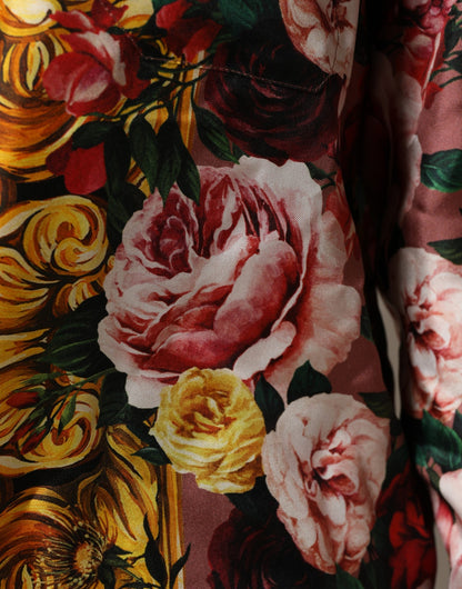 Dolce & Gabbana Women's Long-Sleeve Silk Dress Shirt - Multicolor Floral