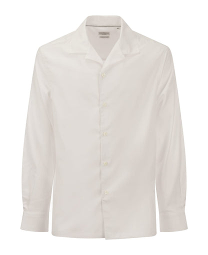 Brunello Cucinelli White Cotton Shirt