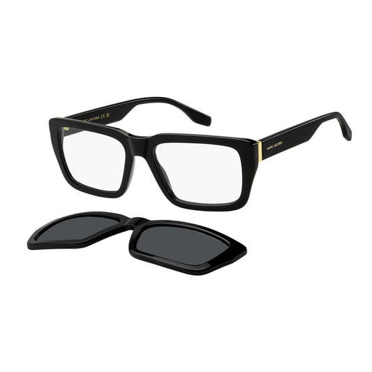 Eyeglasses Frames by Marc Jacobs for men in acetate black showcases a refined full-frame frame design with a refined black coloured frame finish for a refined and sophisticated look.