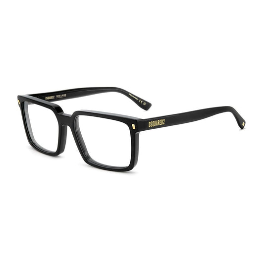 Eyeglasses Frames by Dsquared² for men in acetate black & red showcases a refined full-frame frame design with a refined black coloured frame finish for a refined and sophisticated look.