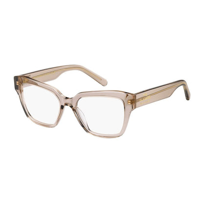 Eyeglasses Frames by Marc Jacobs for women in acetate pink features a refined silhouette, showcasing a refined rose coloured frame and full-frame frame design for a sophisticated, premium look.