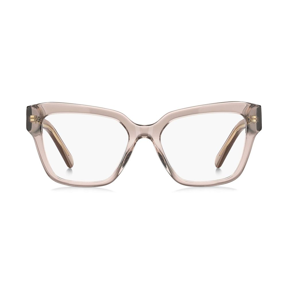 Eyeglasses Frames by Marc Jacobs for women in acetate and pink showcases a refined silhouette, detailed with a rose coloured frame finish and a sophisticated full-frame frame design.