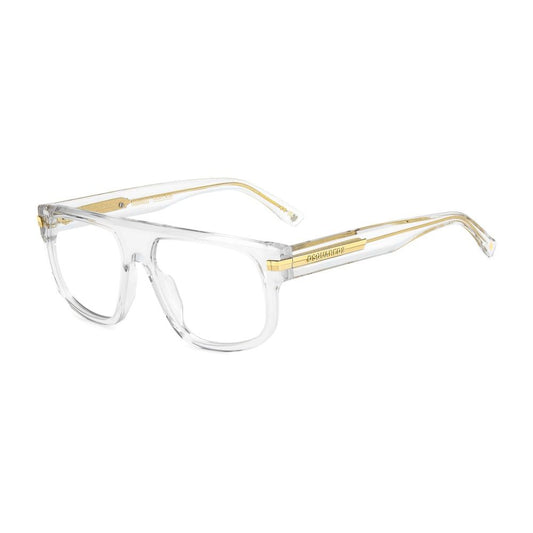Eyeglasses Frames by Dsquared² for men in plastic red & transparent features an refined silhouette, showcasing a sophisticated transparent coloured frame and refined full-frame frame design for a refined look.