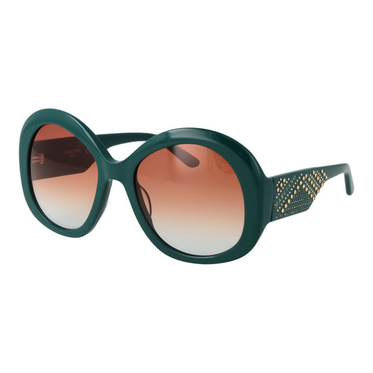 Sunglasses by Marciano by Guess for women in acetate turquoise features a sumptuous silhouette, showcasing a sumptuous butterfly full-rim frame design in turquoise coloured frame with high-performance gradient category-2-medium-tint lens.