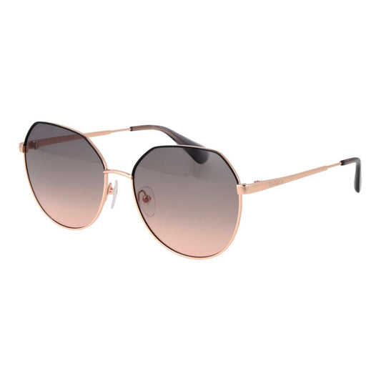Sunglasses by Max & Co for women in metal rose-gold features an lustrous full-rim panto frame design with rose-gold coloured frame detailing and gradient category-2-medium-tint lens for a lustrous aesthetic.