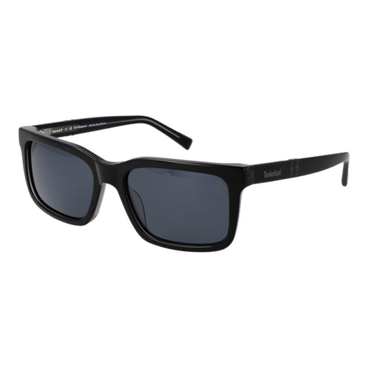 This Sunglasses by Timberland for men in metal black presents a sumptuous silhouette, showcasing a sumptuous rectangle full-rim frame design in black coloured frame and high-performance polarized category-3-dark-tint lens.
