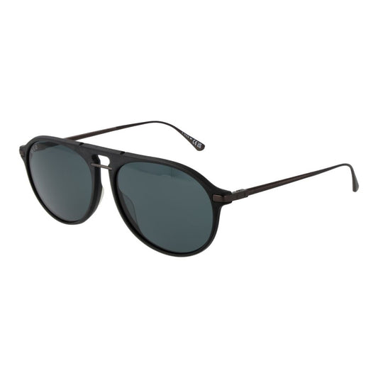 Sunglasses by Web for men in black features an ethereal aviator full-rim frame design with black coloured frame frames and polarized category-3-dark-tint lens for a ethereal finish.