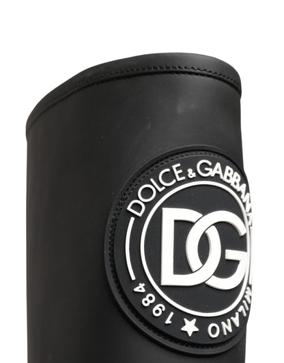 Dolce & Gabbana Women's Calfskin & Goat Leather High-Heel Over-The-Knee Boots - Black