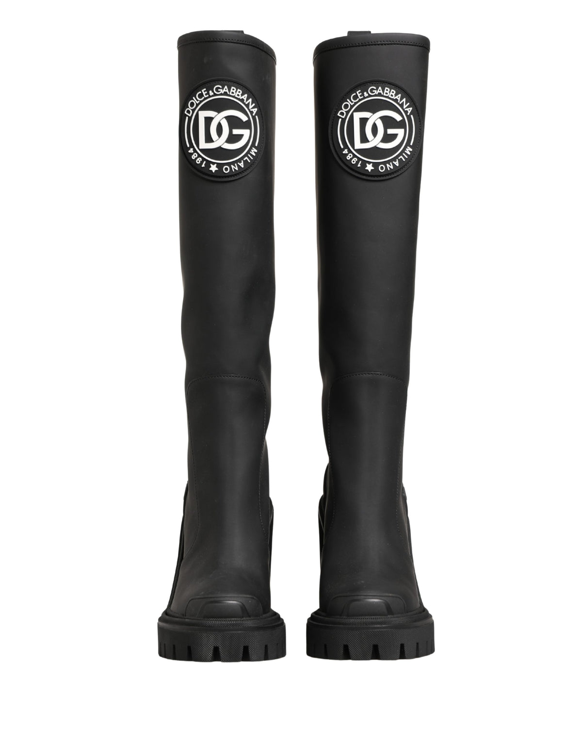 Dolce & Gabbana Women's Calfskin & Goat Leather High-Heel Over-The-Knee Boots - Black