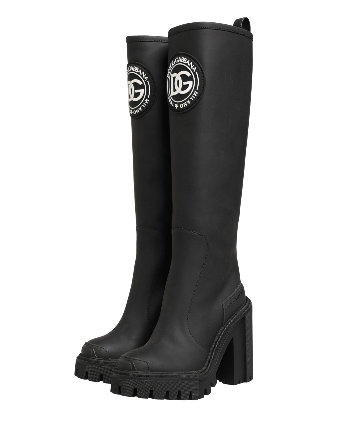Dolce & Gabbana Women's Calfskin & Goat Leather High-Heel Over-The-Knee Boots - Black