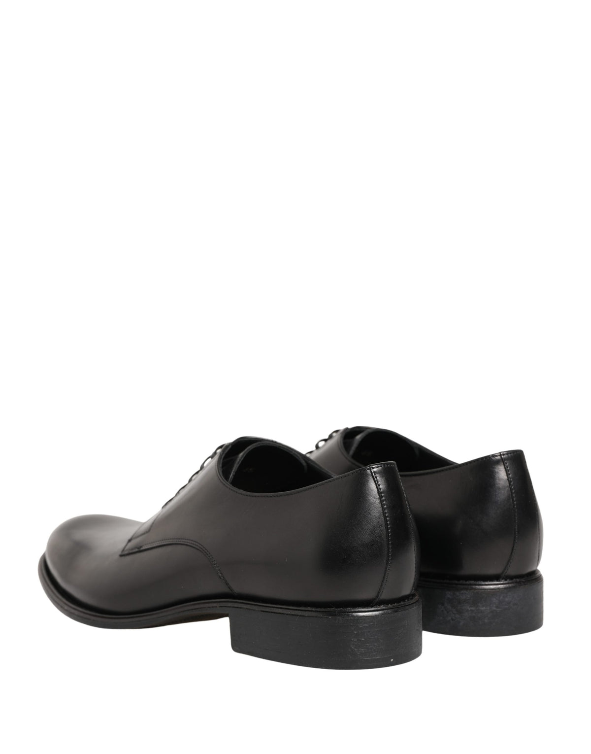 Dolce & Gabbana Men's Calfskin Leather Derby Lace-Up Shoes - Black White