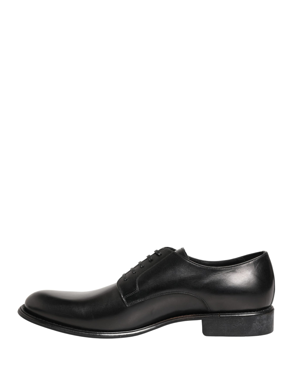 Dolce & Gabbana Men's Calfskin Leather Derby Lace-Up Shoes - Black White