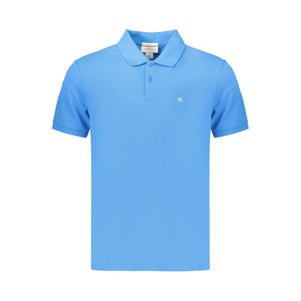 Polo Shirt by Calvin Klein for men in cotton azzurro & signature presents a distinguished silhouette, showcasing a sophisticated and distinguished for a truly distinguished finish.