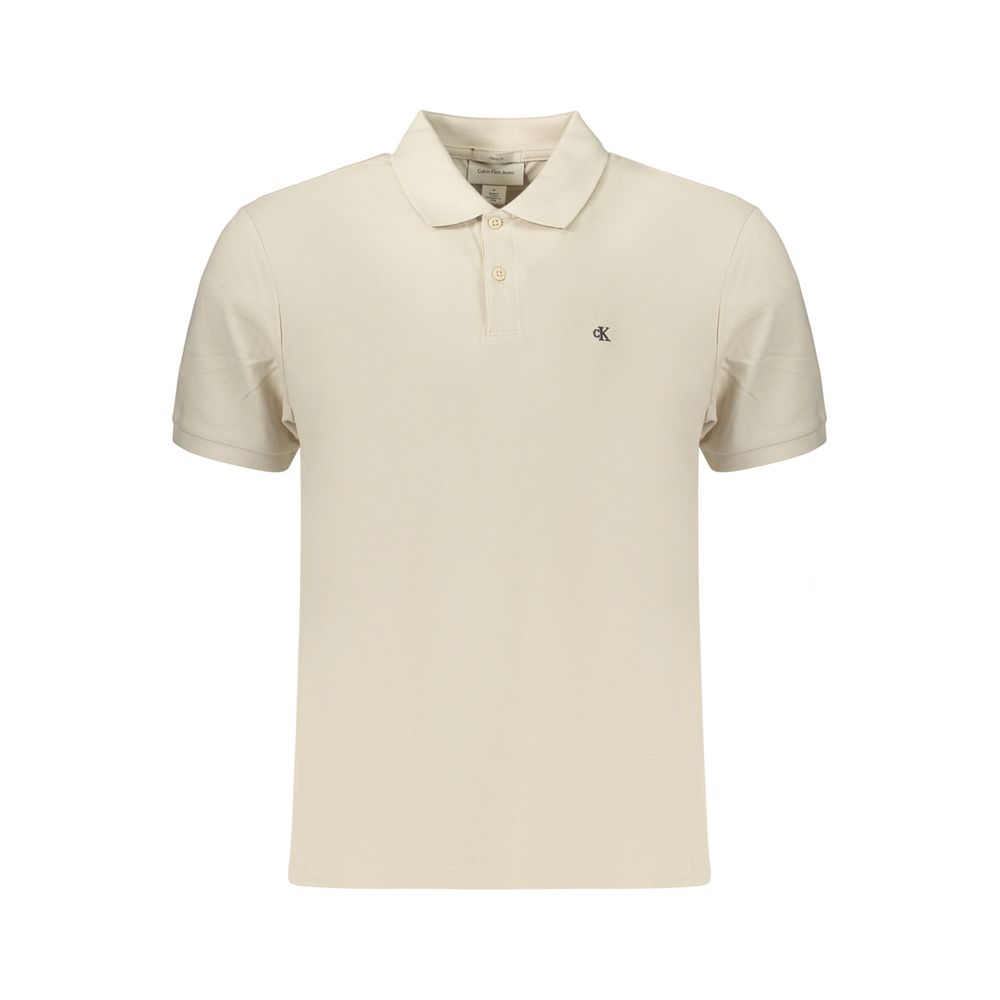 This Polo Shirt by Calvin Klein for men in cotton beige presents a flawless silhouette, showcasing flawless detailing and a refined for a truly flawless aesthetic.