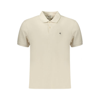 Calvin Klein Beige Cotton Mens Polo Shirt